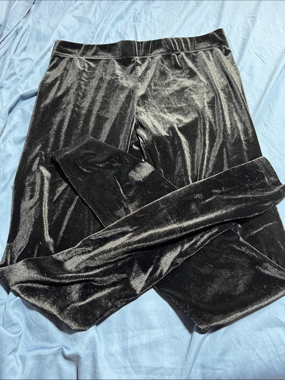 Aeropostale Black Velvet Pull-On Leggings